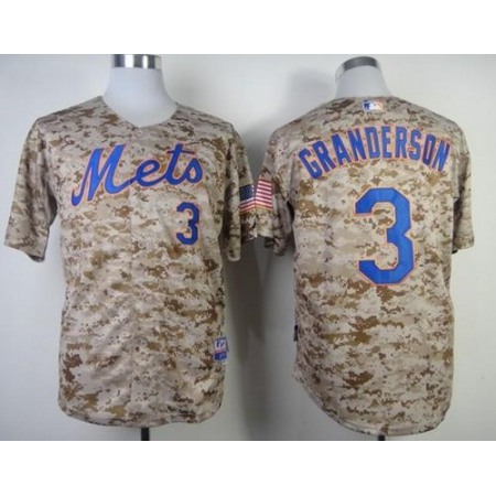 Mets #3 Curtis Granderson Alternate Camo Cool Base Stitched MLB Jersey