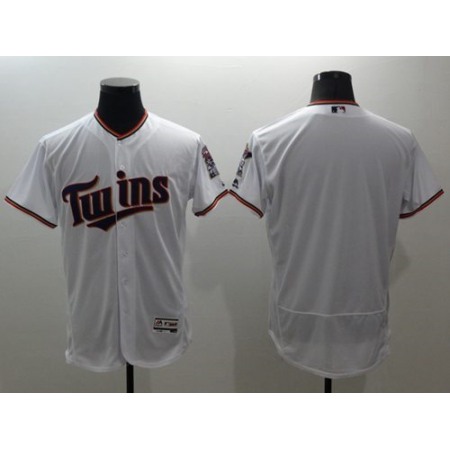 Twins Blank White Flexbase Authentic Collection Stitched MLB Jersey