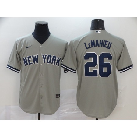 Men's New York Yankees #26 DJ LeMahieu Grey Cool Base Stitched MLB Jersey