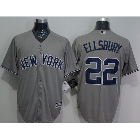 Yankees #22 Jacoby Ellsbury Grey New Cool Base Stitched MLB Jersey