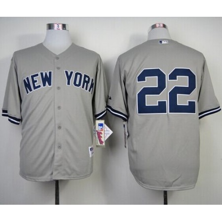 Yankees #22 Jacoby Ellsbury Grey Stitched MLB Jersey