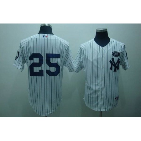 Yankees #25 Mark Teixeira White GMS The Boss Stitched MLB Jersey