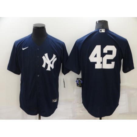 Men's New York Yankees #42 Mariano Rivera Navy Cool Base Stitched Baseball Jersey