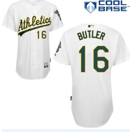 Athletics #16 Billy Butler White Cool Base Stitched MLB Jersey