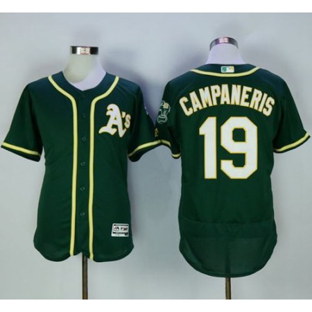 Athletics #19 Bert Campaneris Green Flexbase Authentic Collection Stitched MLB Jersey