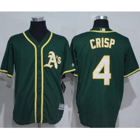 Athletics #4 Coco Crisp Green New Cool Base Stitched MLB Jersey