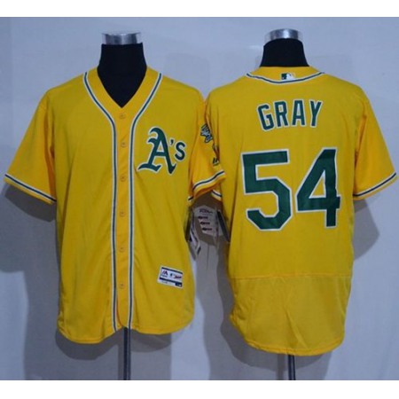 Athletics #54 Sonny Gray Gold Flexbase Authentic Collection Stitched MLB Jersey