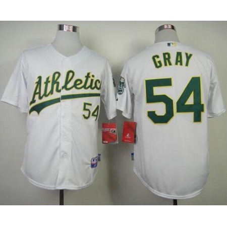Athletics #54 Sonny Gray White Cool Base Stitched MLB Jersey