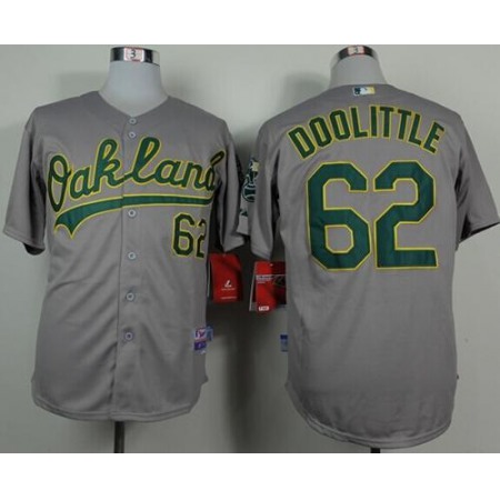 Athletics #62 Sean Doolittle Grey Cool Base Stitched MLB Jersey