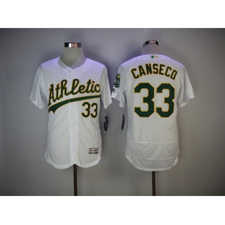 Men's Oakland Athletics #33 Jose Canseco White Flexbase Stitched MLB Jersey