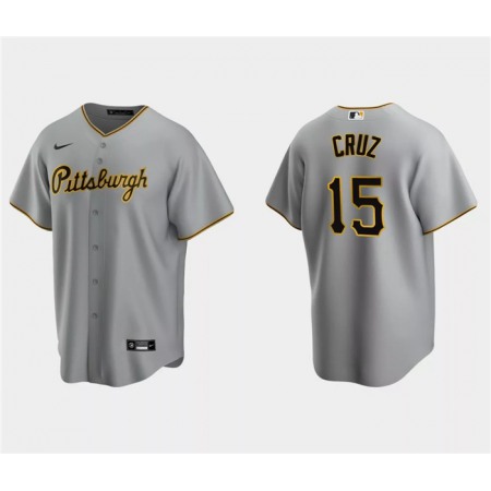 Men's Pittsburgh Pirates #15 Oneil Cruz Grey Cool Base Stitched Baseball Jersey