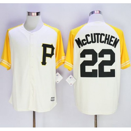 Pirates #22 Andrew McCutchen Cream/Gold Exclusive New Cool Base Stitched MLB Jersey