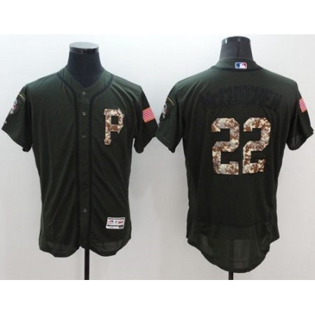 Pirates #22 Andrew McCutchen Green Flexbase Authentic Collection Salute to Service Stitched MLB Jersey