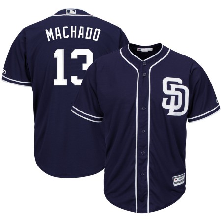 Men's San Diego Padres #13 Manny Machado Navy Cool Base Stitched MLB Jersey