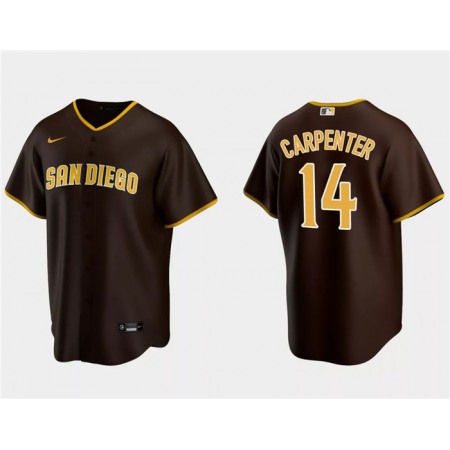 Men's San Diego Padres #14 Matt Carpenter Brown Cool Base Stitched Jersey
