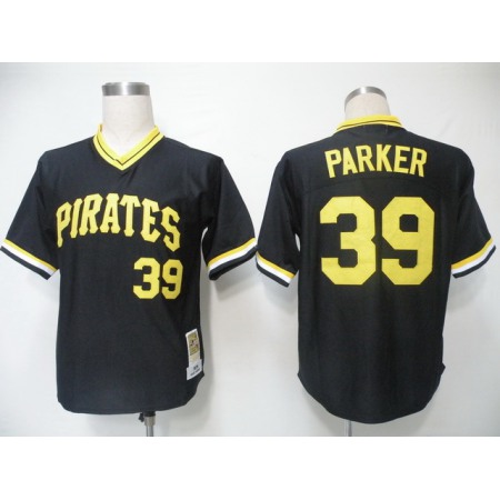 Mitchell and Ness Pirates #39 Dave Parker Black Throwback Stitched MLB Jersey