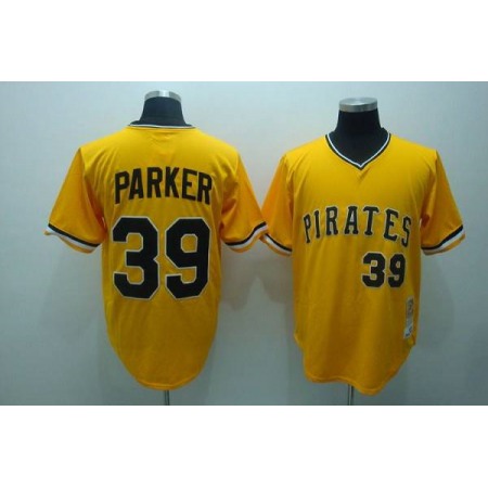Mitchell and Ness Pirates #39 Dave Parker Stitched Yellow Throwback MLB Jersey