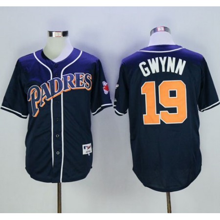Padres #19 Tony Gwynn Navy Blue 1998 Turn Back The Clock Stitched MLB Jersey