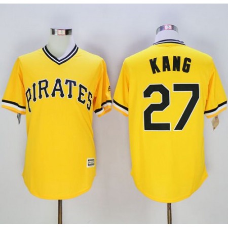 Pirates #27 Jung-ho Kang Gold New Cool Base Stitched MLB Jersey