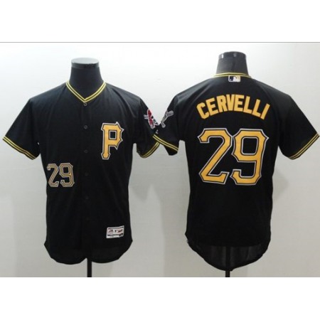 Pirates #29 Francisco Cervelli Black Flexbase Authentic Collection Stitched MLB Jersey