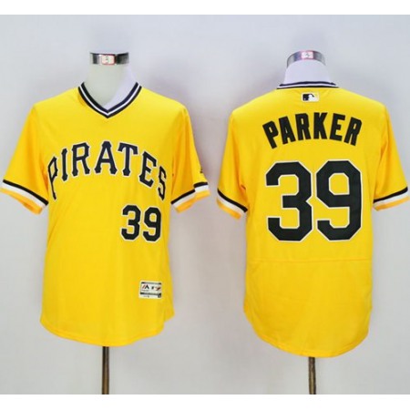 Pirates #39 Dave Parker Gold Flexbase Authentic Collection Cooperstown Stitched MLB Jersey