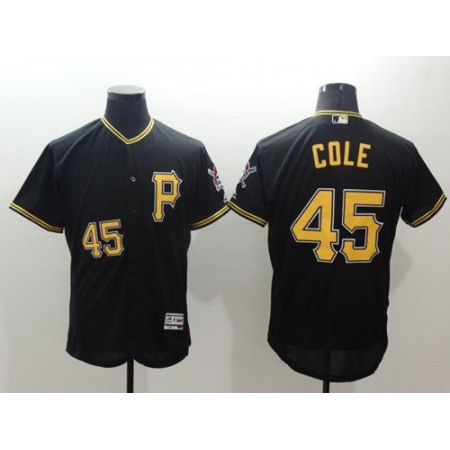 Pirates #45 Gerrit Cole Black Flexbase Authentic Collection Stitched MLB Jersey