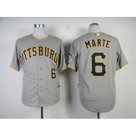 Pirates #6 Starling Marte Grey Cool Base Stitched MLB Jersey