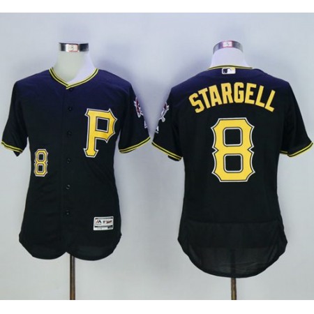 Pirates #8 Willie Stargell Black Flexbase Authentic Collection Stitched MLB Jersey