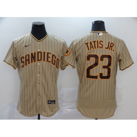 Men's San Diego Padres #23 Fernando Tatis Jr. 2020 Tan Brown Flex Base Stitched MLB Jersey