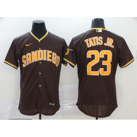 Men's San Diego Padres #23 Fernando Tatis Jr. Coffee Flex Base Stitched MLB Jersey