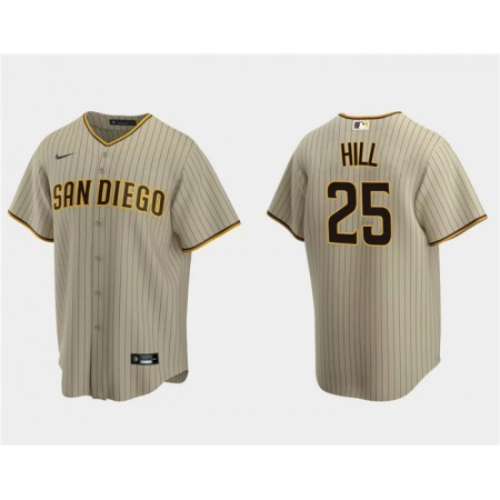 Men's San Diego Padres #25 Tim Hill Tan Cool Base Stitched Jersey