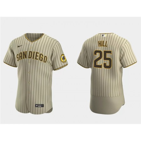 Men's San Diego Padres #25 Tim Hill Tan Flex Base Stitched Baseball Jersey