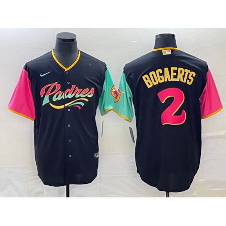 Men's San Diego Padres #2 Xander Bogaerts 2022 Black City Connect Cool Base Stitched Baseball Jersey