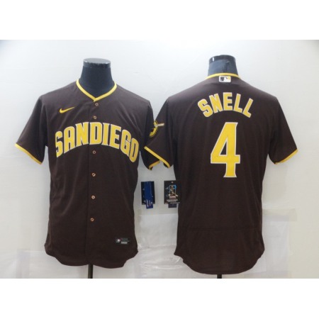 Men's San Diego Padres #4 Blake Snell 2020 Brown Flex Base Stitched MLB Jersey