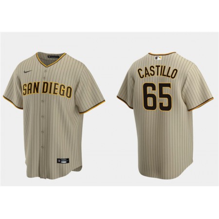Men's San Diego Padres #65 Jose Castillo Tan Cool Base Stitched Jersey
