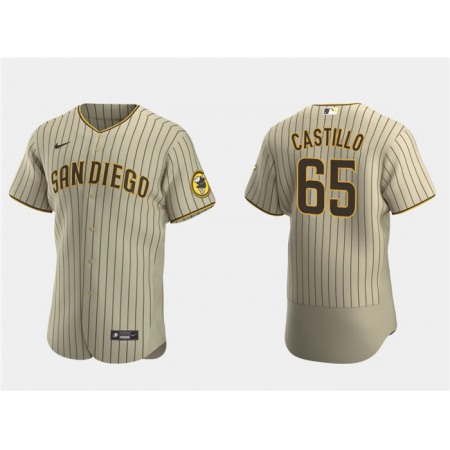 Men's San Diego Padres #65 Jose Castillo Tan Flex Base Stitched Baseball Jersey
