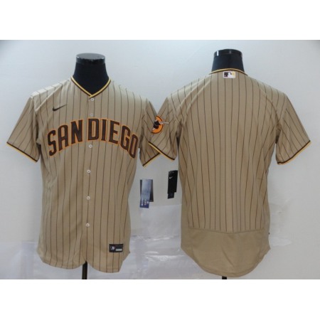 Men's San Diego Padres Blank Tan Brown Flex Base Stitched MLB Jersey