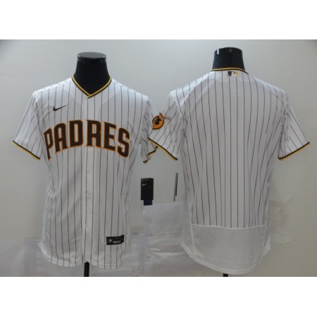 Men's San Diego Padres Blank White Flex Base Stitched MLB Jersey