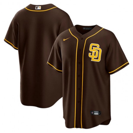 Men's San Diego Padres Brown Cool Base Stitched Jersey