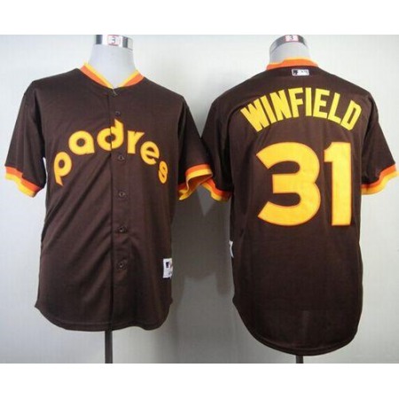 Padres #31 Dave Winfield Coffee 1984 Turn Back The Clock Stitched MLB Jersey