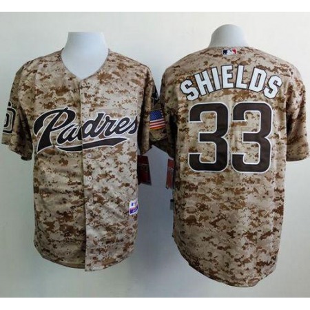 Padres #33 James Shields Camo Alternate 2 Cool Base Stitched MLB Jersey