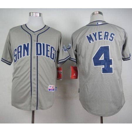 Padres #4 Wil Myers Grey Cool Base Stitched MLB Jersey