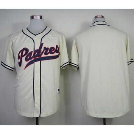 Padres Blank Cream 1948 Turn Back The Clock Stitched MLB Jersey