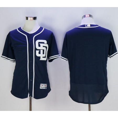 Padres Blank Navy Blue Flexbase Authentic Collection Stitched MLB Jersey