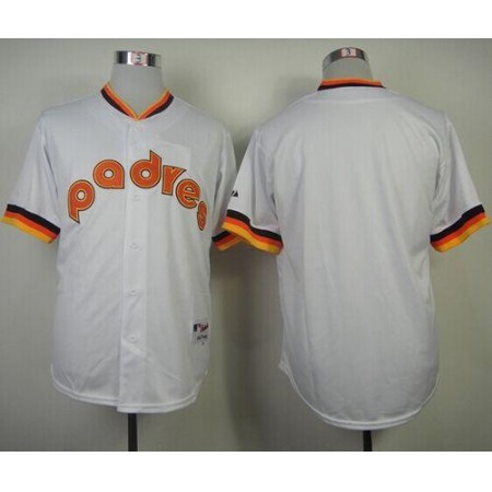 Padres Blank White 1984 Turn Back The Clock Stitched MLB Jersey