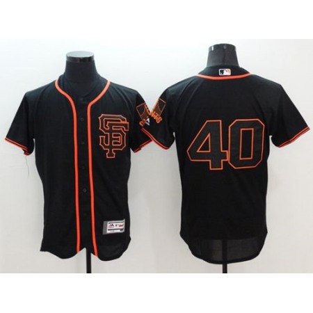 Giants #40 Madison Bumgarner Black Flexbase Authentic Collection Stitched MLB Jersey