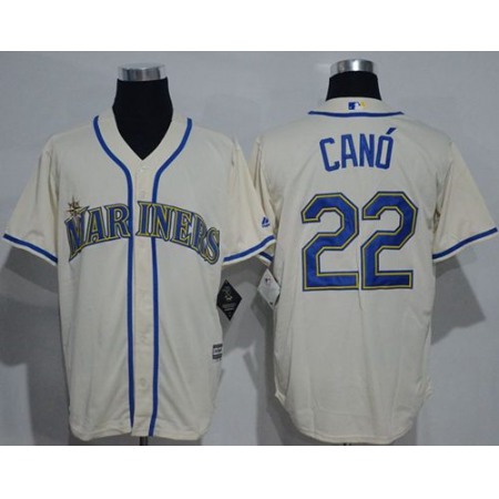 Mariners #22 Robinson Cano Cream New Cool Base Stitched MLB Jersey