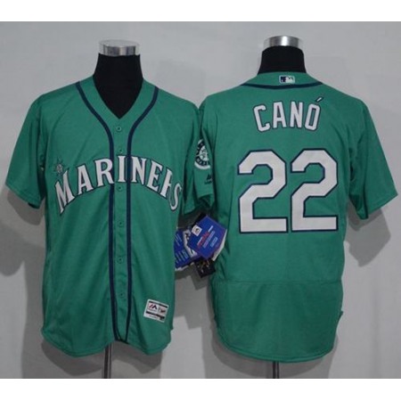 Mariners #22 Robinson Cano Green Flexbase Authentic Collection Stitched MLB Jersey