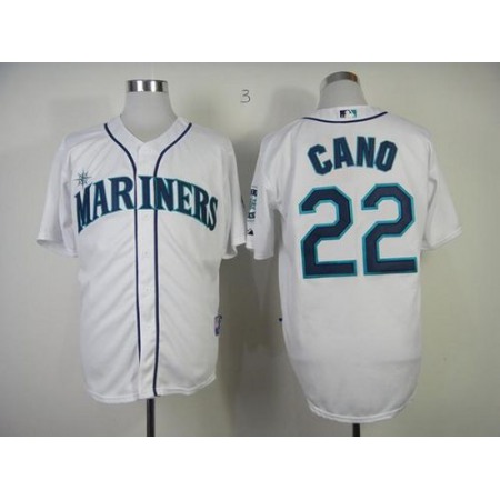Mariners #22 Robinson Cano White Home Cool Base Stitched MLB Jersey