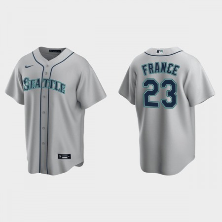 Men's Seattle Mariners #23 Ty France Gray Cool Base Stitched jersey